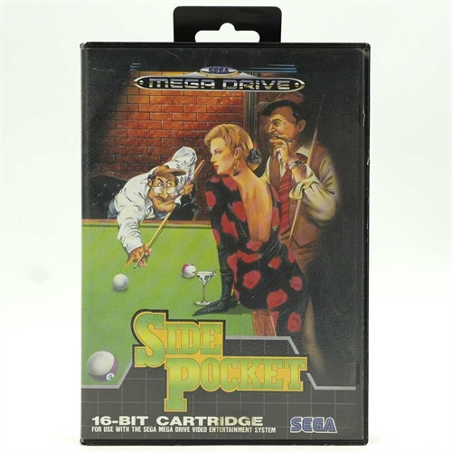 Side Pocket - Komplet I Æske - Sega Mega Drive Spil (B Grade) (Genbrug)